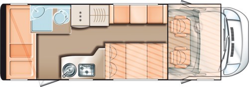 Solifer Action A 723 - Bobil med soveplass for 6 personer