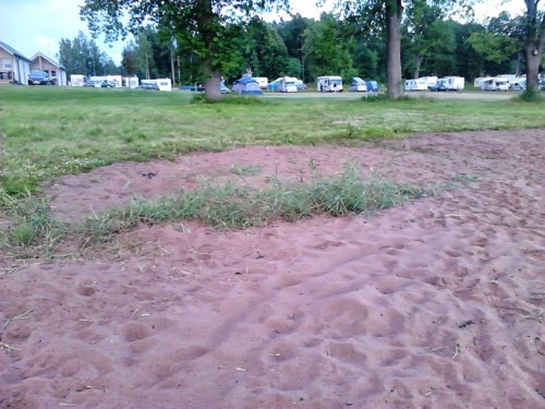 Campingplassen sett fra Vänern