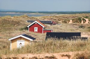 Strandstugorna i Mellbystrand.Fotograf Christel Lind